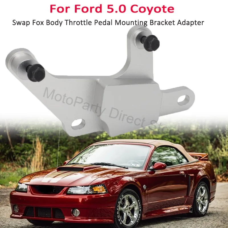 Soporte Adaptador para Pedal de Acelerador para Ford 5.0 Coyote Swap Fox Body, Compatible con Ford Mustangs y Ford Fairmont con Carrocería Fox de 1979 a 2004