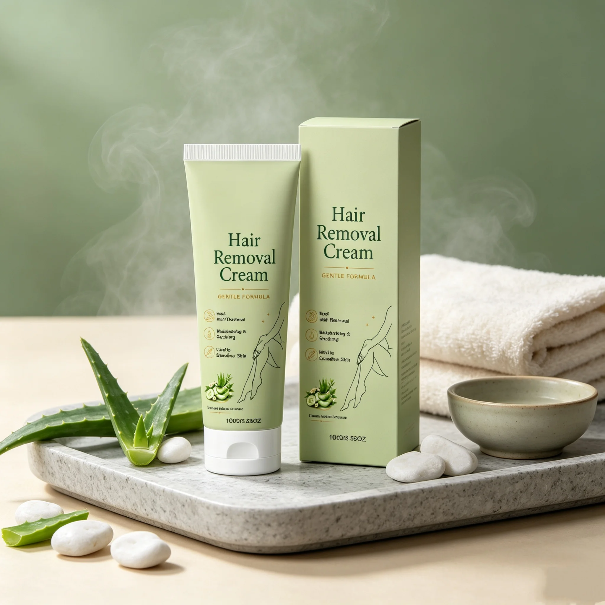 Hair Removal Cream Kit With Tool Intimate Areas Skin Care Moisturizing Dry For Men Women Permanently Painless Hair Removal Waxs