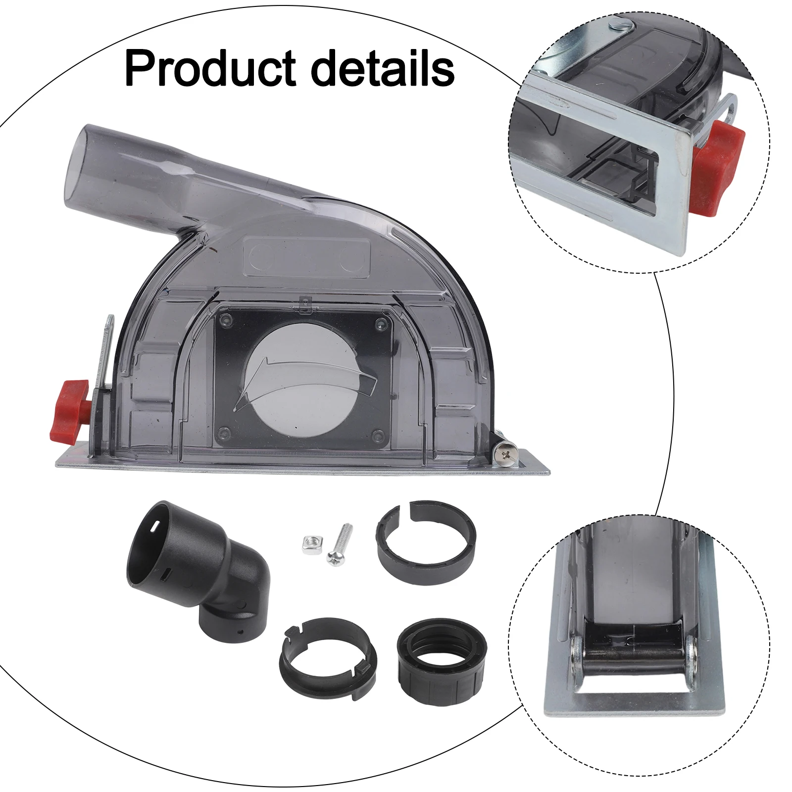 

Home DIY Construction Site Black Angle Grinder Shroud Captures Around 95 Particles Larger Vacuum Hose Compatibility