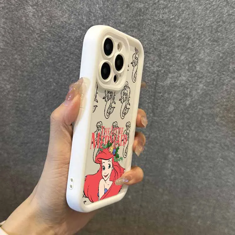 ليتل ميرميد ديزني لسامسونج غالاكسي S25 S24 S23 S22 S21 S20 زائد الترا FE لايت العين سلم جراب هاتف