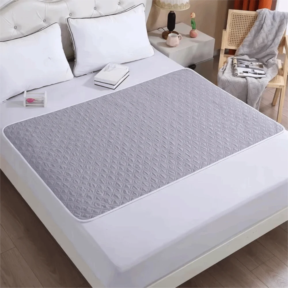 Washable Adult Care Urine Pads Waterproof Breathable Menstrual Leak-Proof Sheet Pad Rhombus Quilted Stain-resistant