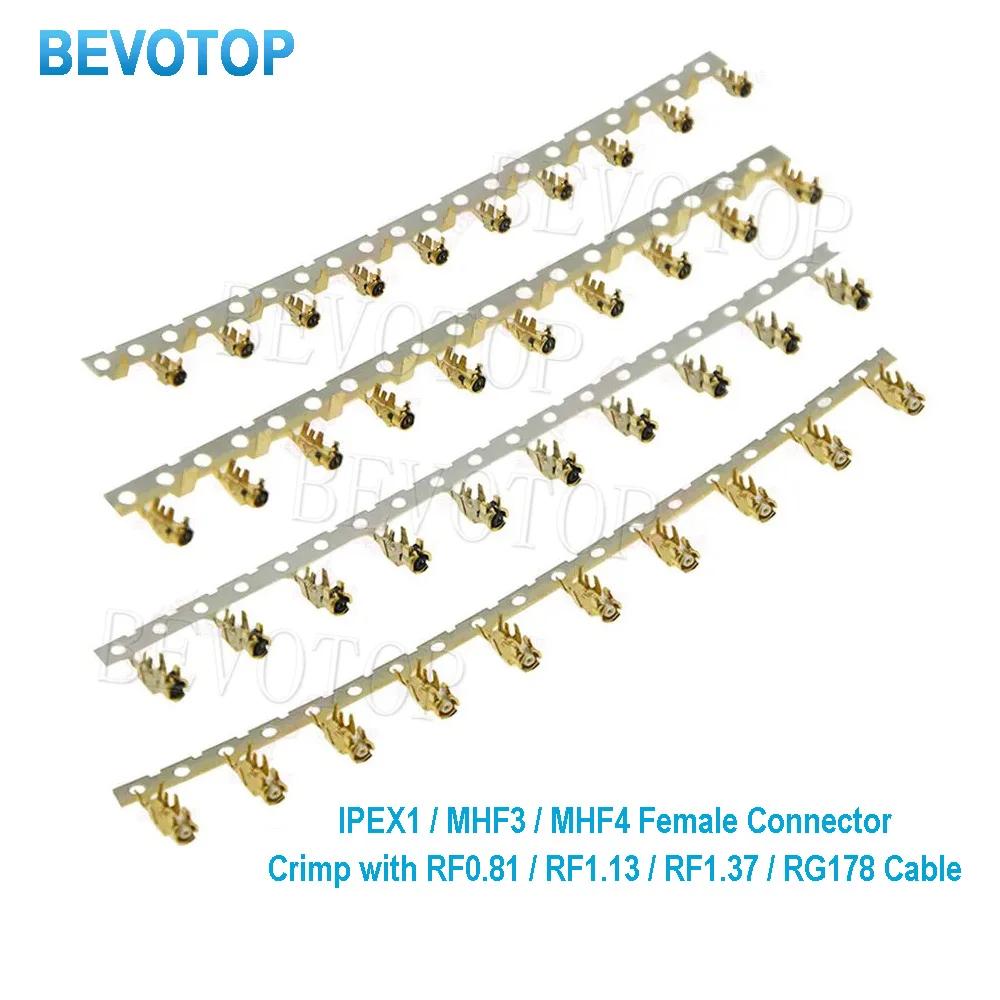 100PCS Ufl Female Connector U.FL IPX IPEX1/MHF3/MHF4 SMT Socket WiFi Antenna Base PCB RF Coaxial Antenna Board Terminal