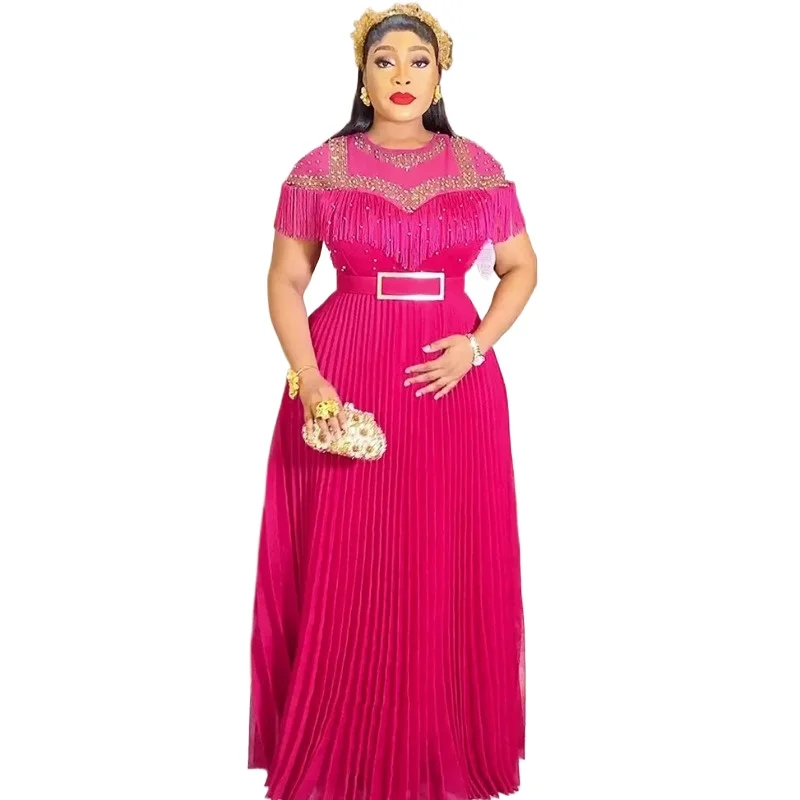 

Plus Size African Party Dresses For Women Fashion Dashiki Ankara Wedding Evening Gown Elegant Turkey Muslim Maxi Dress