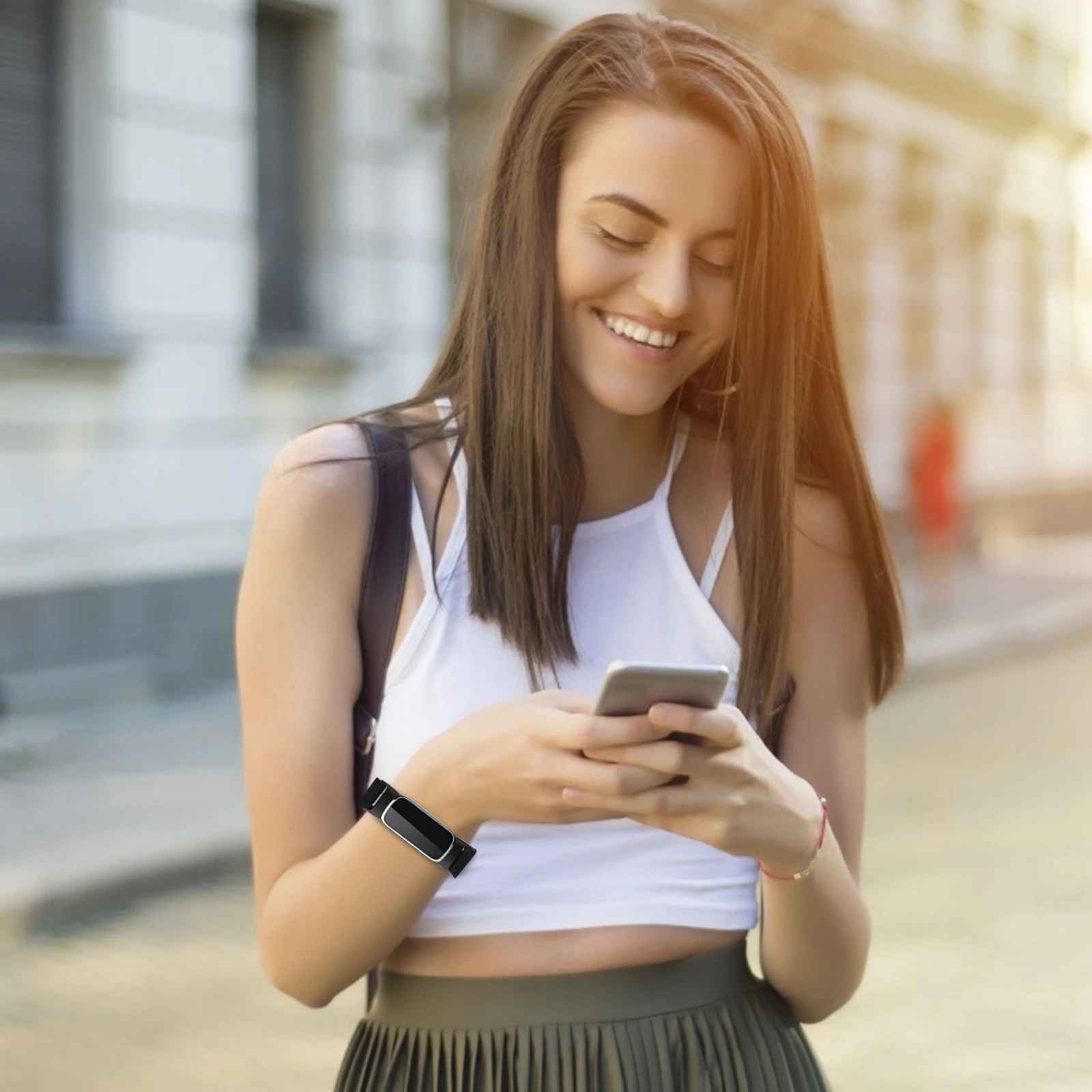 

1 pc Nylon Strap Watch Band Replacement Adjustable Breathable Skin-Friendly Compatible For Fitbit Smartwatch Wrist Accessory