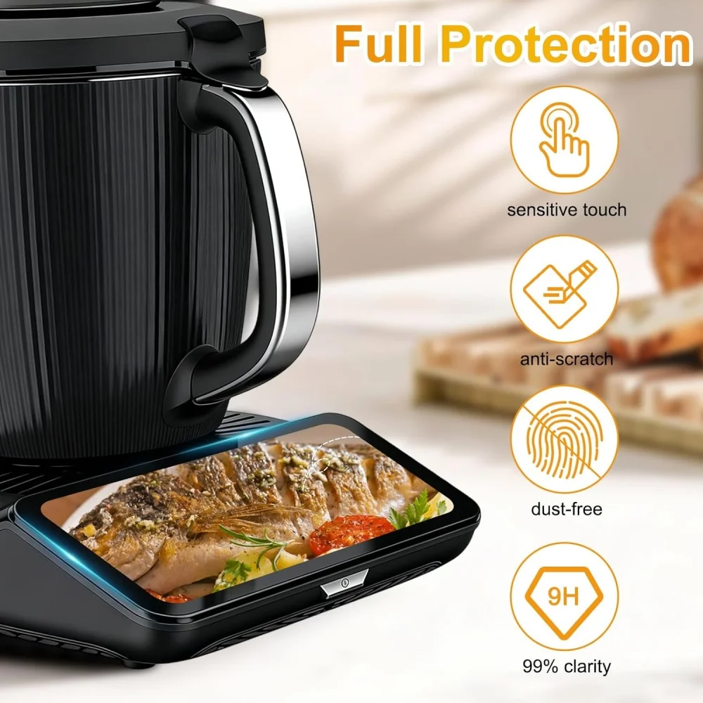 Thermomix TM7 Tempered Glass Screen Protector, Crack Resistant, Scratch Resistant, Durable, Blender Kitchen Accessories.
