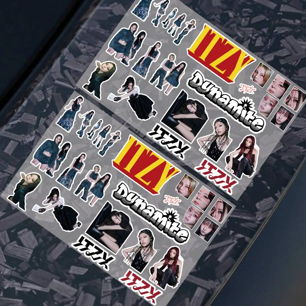1 unidad de pegatinas I-ITZY Kpop Girl Group, pegatina para motocicleta, parachoques de carrocería, ventanas, motocicleta, portátil, calcomanía de vinilo, accesorios de sintonización de coche