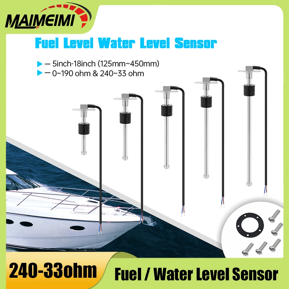

100mm - 500mm Universal Tank Water Fuel Level Sensor For Car Boat Motorcycle Fuel Meter Water Level 240-30ohm Fuel Level Sensor
