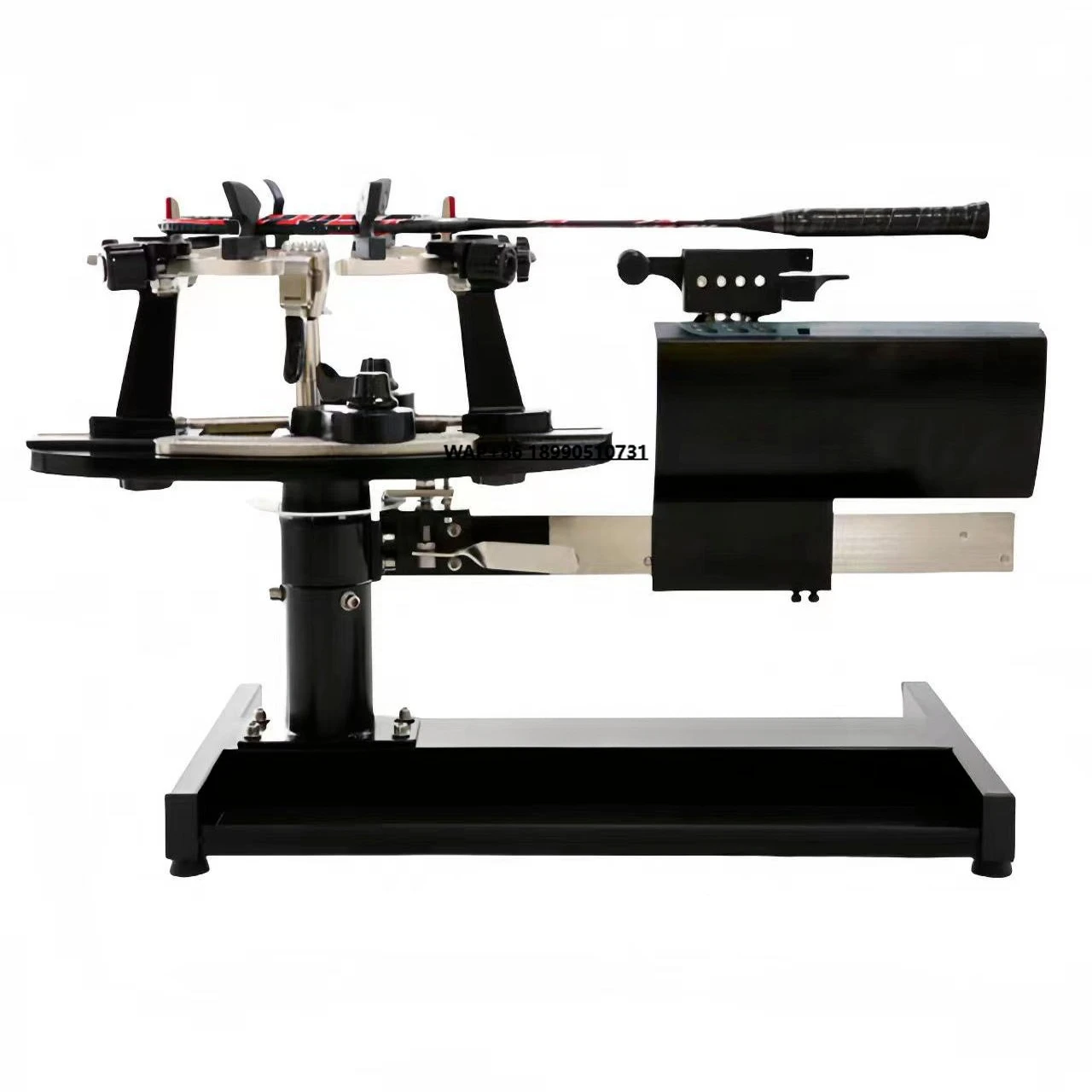 

Automatic Computer-Driven Racquet Stringing Machine for Tennis Badminton Squash