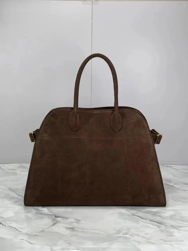 Designer Women Cow Suede Leather Totes Large Capacity Office Ladies Work Handbag Autumn New Luxury Underarm Shoulder Bag