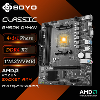 SOYO New AMD Classic B450M Motherboard Dual-channel DDR4 Memory AM4 Motherboard PCI-E 3.0 NVME (supports Ryzen 5600 5600G CPU)