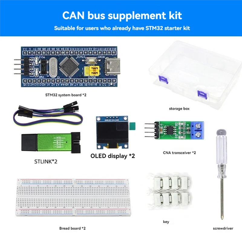 Baru! Kit Suplemen CAN Bus Papan Pengembangan STM32 STM32F103C8T6 Kit Papan Belajar MCU