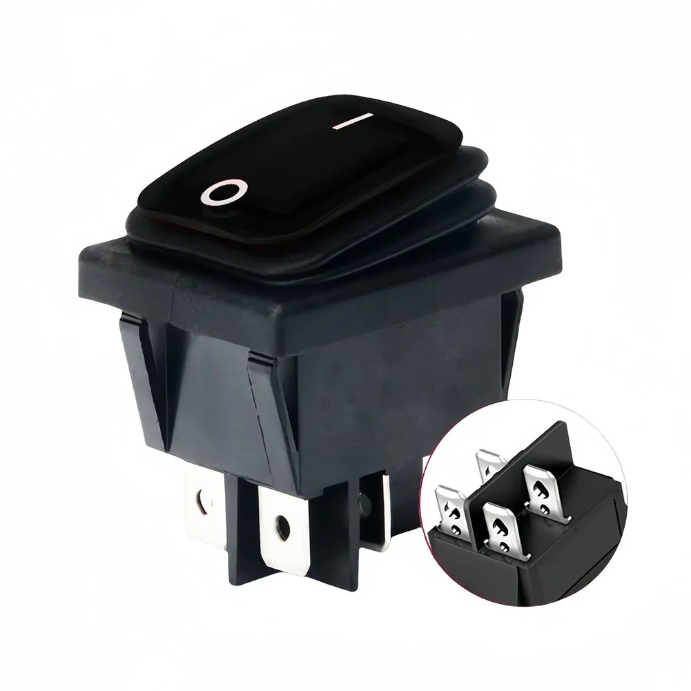 Yellow Blue Green Black Rocker Switch Button Switch Yellow 20A DPST Switch Luminous Button Panel Opening 30 X 22mm