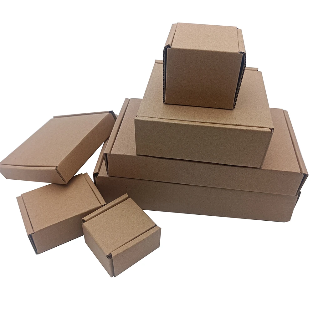 

16.5x7.5x1.5cm Kraft Paper Boxes Brown Corrugated Shipping Mailing Fold box Corrugated Paper Packaging Box