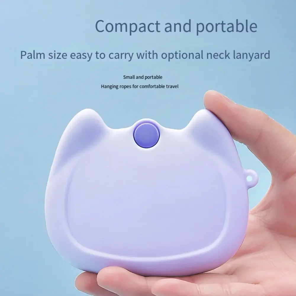 Cartoon Cat Silicone Retainer Case Soft Drain Holes Denture Storage Box Orthodontic Brace Ventilation