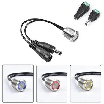 מגע עמעום מתג 3 צבעים שקוע חיישן כפתור בקרת Stepless Dimmable דימר עבור 12V 24V LED רצועת קבינט שימוש פנימי