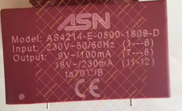 AS4214-E-0500-1809-D Sealed Transformer 230V to 9V/18V Encapsulated