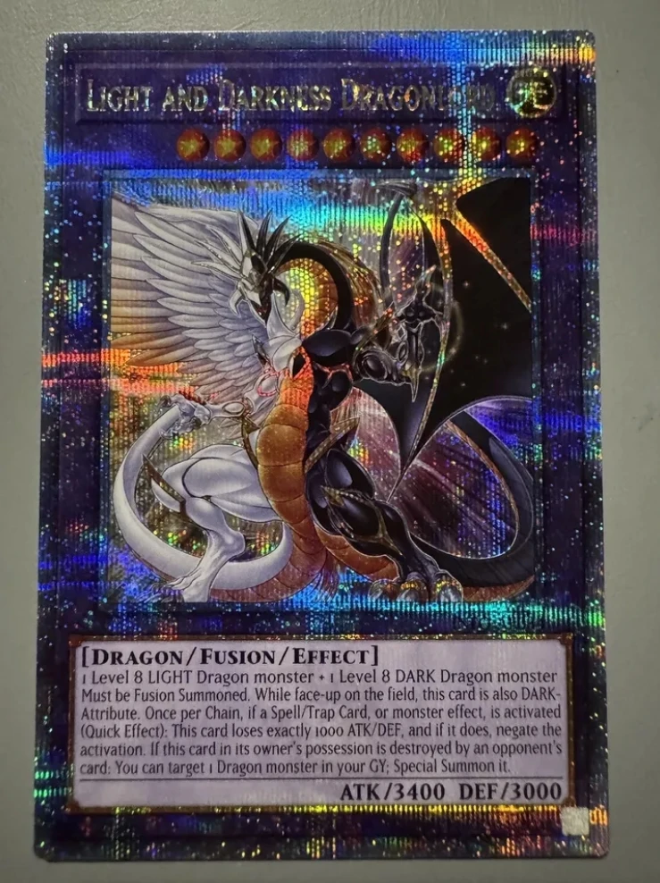 

Yugioh KONAMI INFO-AE034 Light and Darkness Dragonlord 25th Quarter Century Secret Rare Asian English Collection Mint Card