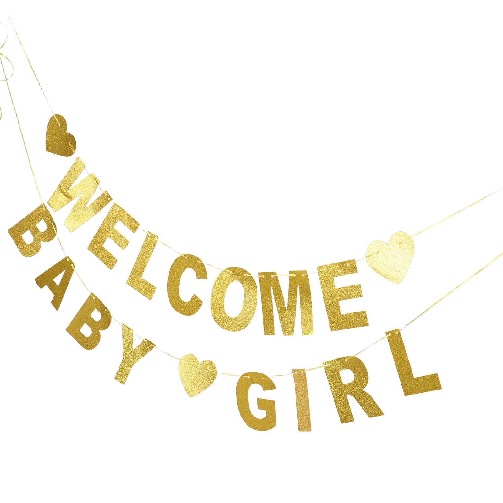

Birthday Banner Glitter Welcome Bunting Hanging Garland For Party Decoration Festival Gender Reveal Shower Supply