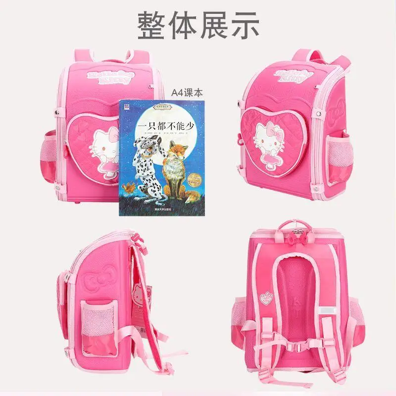 Crianças mochila proteção espinhal à prova dwaterproof água mochila dos desenhos animados olá kittys boa aparência de alta capacidade mochila moda presente