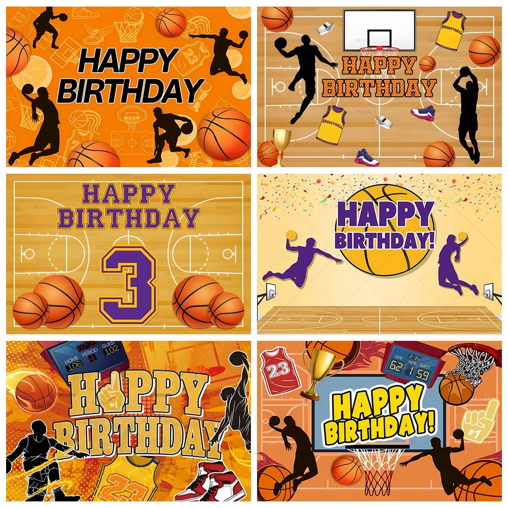 

Basketball Field Stadium Background Custom Sport Theme Kids Boy Birthday Party Backdrop Banner Decor Photo Studio Photography