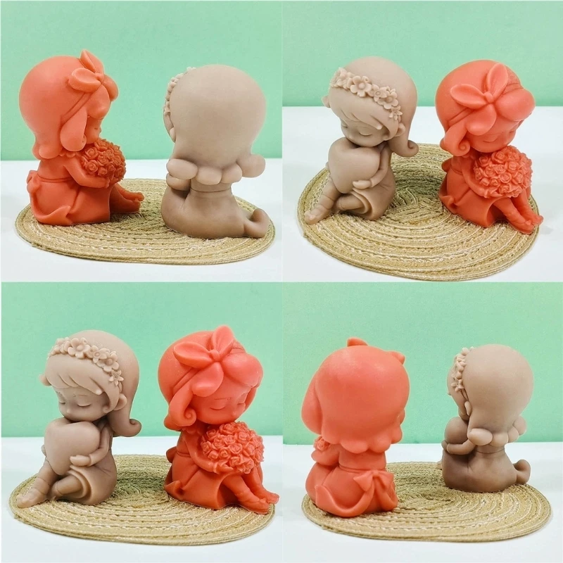 Girls Epoxy Resin Mold Handmade Soap Molds DIY Little Girl Silicone Mould Dropship