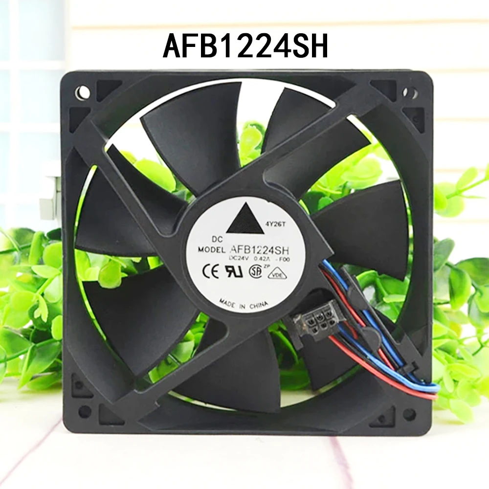 Industrial cooling Fan AFB1224SH 24VDC 0.42A 3wire 120*120*25MM Server Inverter control radiator