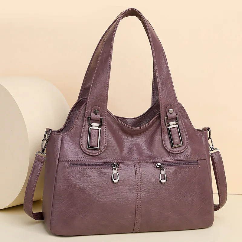 Women's Bag 2024 New Shoulder Handbag Tote Bag Women's Large-capacity Messenger Bag Middle-aged and Elderly Backpack