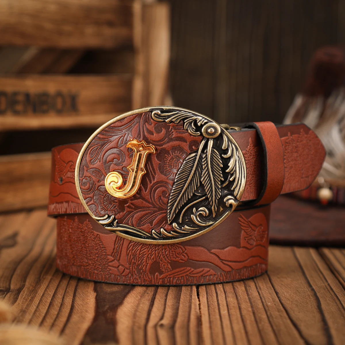 Ein lässiger, individueller und retroartiger Gürtel, ein Kleidungsaccessoire im Western-Stil, Metallschnalle, PU-Gürtel, geeignet für sowohl Männer als auch Frauen – Detail 12