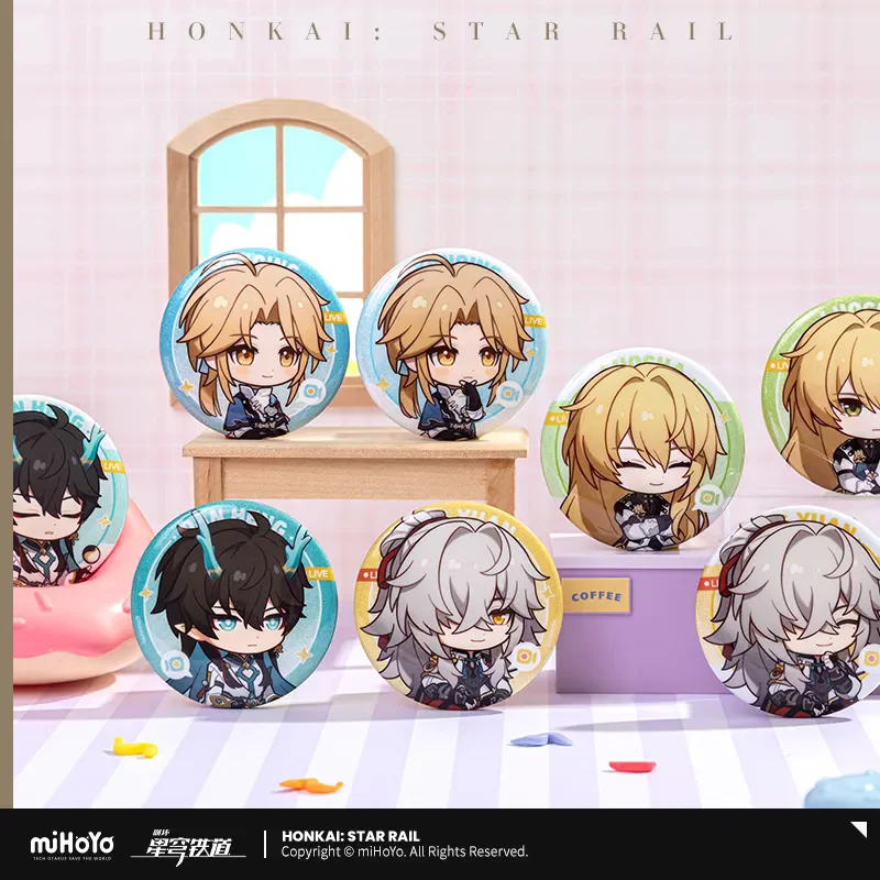 Honkai Star Rail Official Merch miHoYo Original Authentic JMDHYS Series Brooch Set Dan Heng Jing Yuan Blade Kafka Anime Brooch ﻿