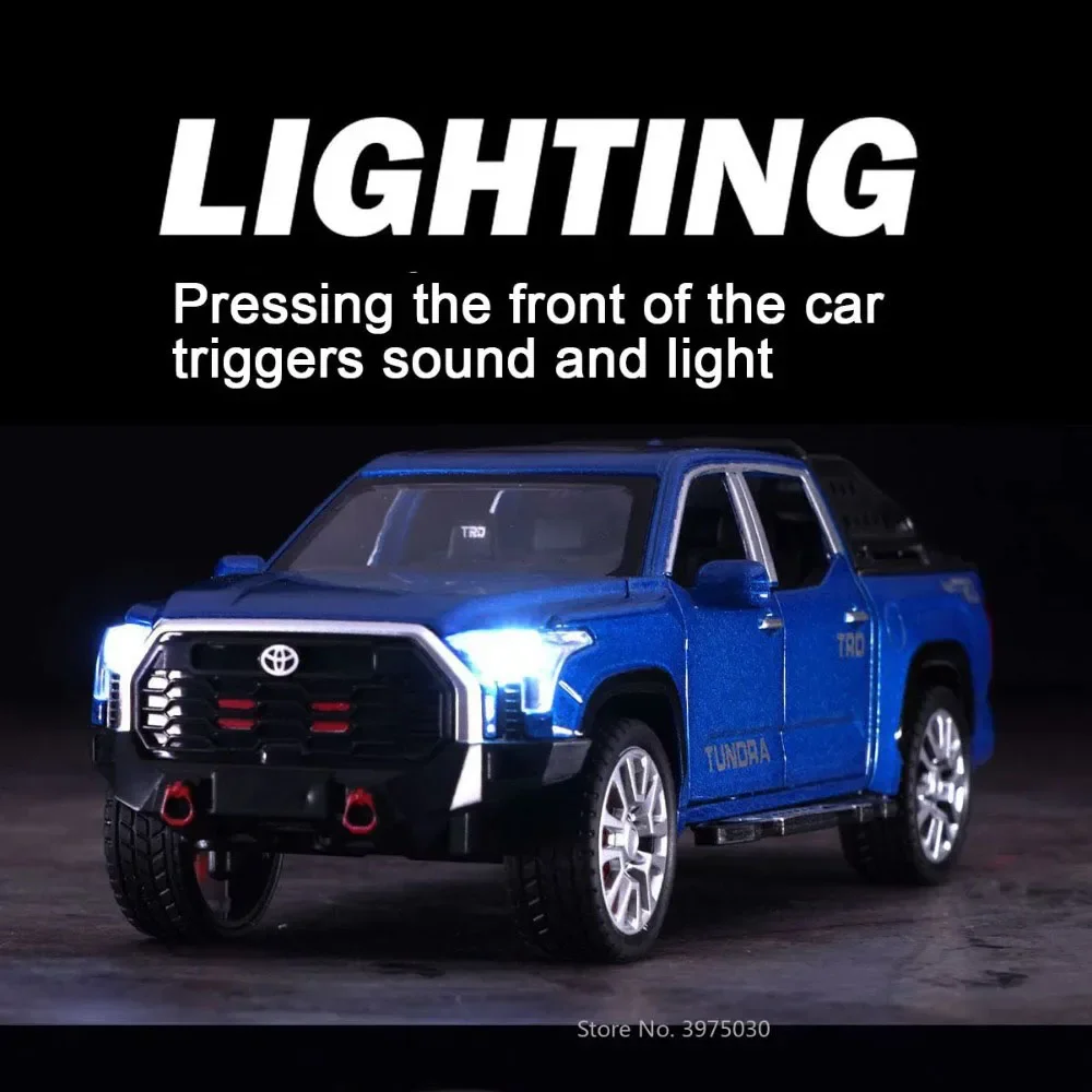 1:32 Tundra Prado alliage moulé sous pression voitures modèles jouets Miniature tout-terrain véhicule avec son lumière retirer décoration cadeaux pour les garçons