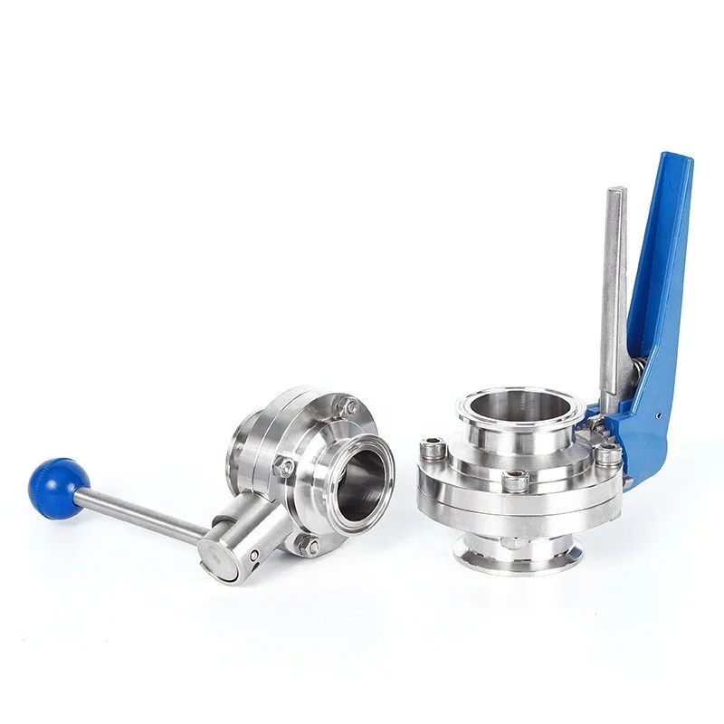 

Нержавеющая сталь 304, 1,5 дюйма, 1,5 дюйма, 34,8, простой зажим, клапан-бабочка, ручной клапан