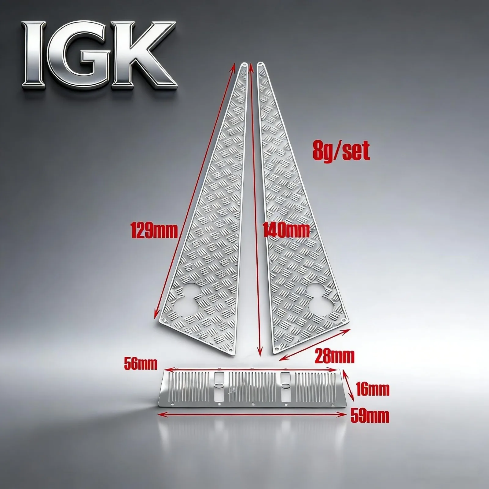 1Set Metal Hood Anti-skid Plate Realistic Decoration for 1/10 Traxxas TRX4/TRX6