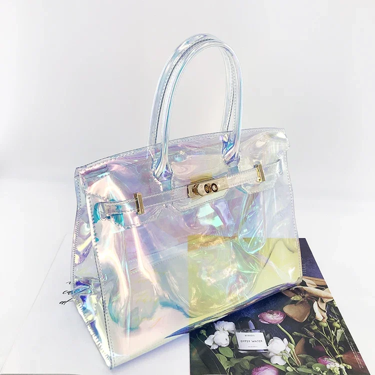 Laser Sympony Hologram Holographic  Clear Sweet Handbags Cool Chic Colorful Fashion Shoulder Bags Valentine\'s Day Gift