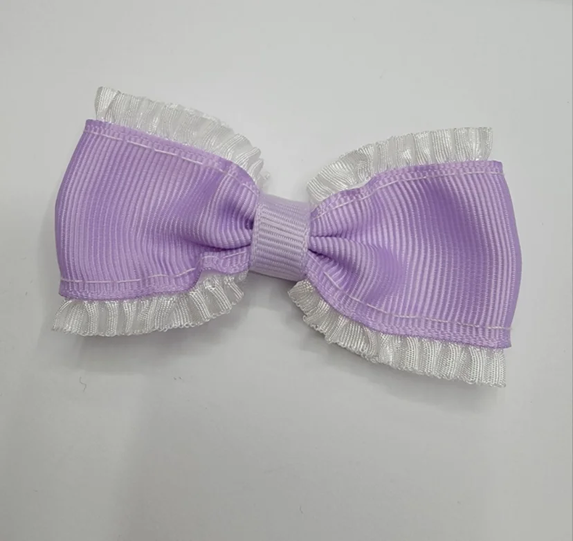 الحلو بريسيس لوليتا الوردي القوس الدانتيل دبوس الشعر أغطية الرأس المرأة الأميرة اكسسوارات للشعر الجانب كليب B2434