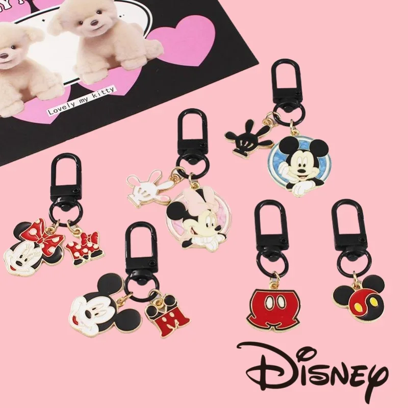 Mickey Mouse Keychain Disney Animation Kawaii Minnie Couple Accessories Party Decorations Backpack Accessories Kids Toys Gifts