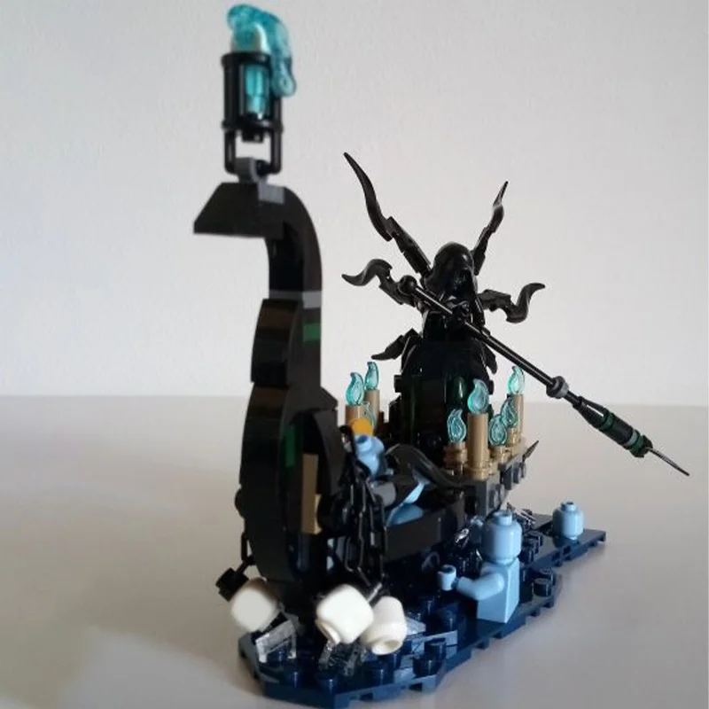 231pcs MOC Souls Ferryman Boated Model Building blocks Architecture Assemble toy creative Christmas gifts Brick Kids Birthday