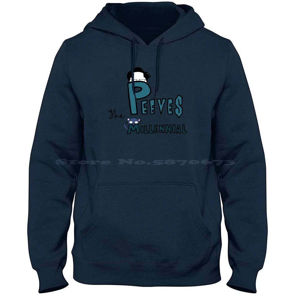 Peeves Technicolor Sneak Peek 100% Pure Cotton Hoodie Tshirt Peeves Mandy Millennials Cats Minimal Web Toon Logo Animation