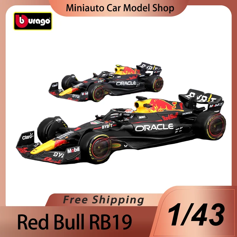 متوفر Bburgao F1 2023 1:43 Bburago ريد بول Rb19 سبيكة مصغرة دييكاست نموذج ماكس Verstappen اللعب نموذج سيارة هدية الكريسماس