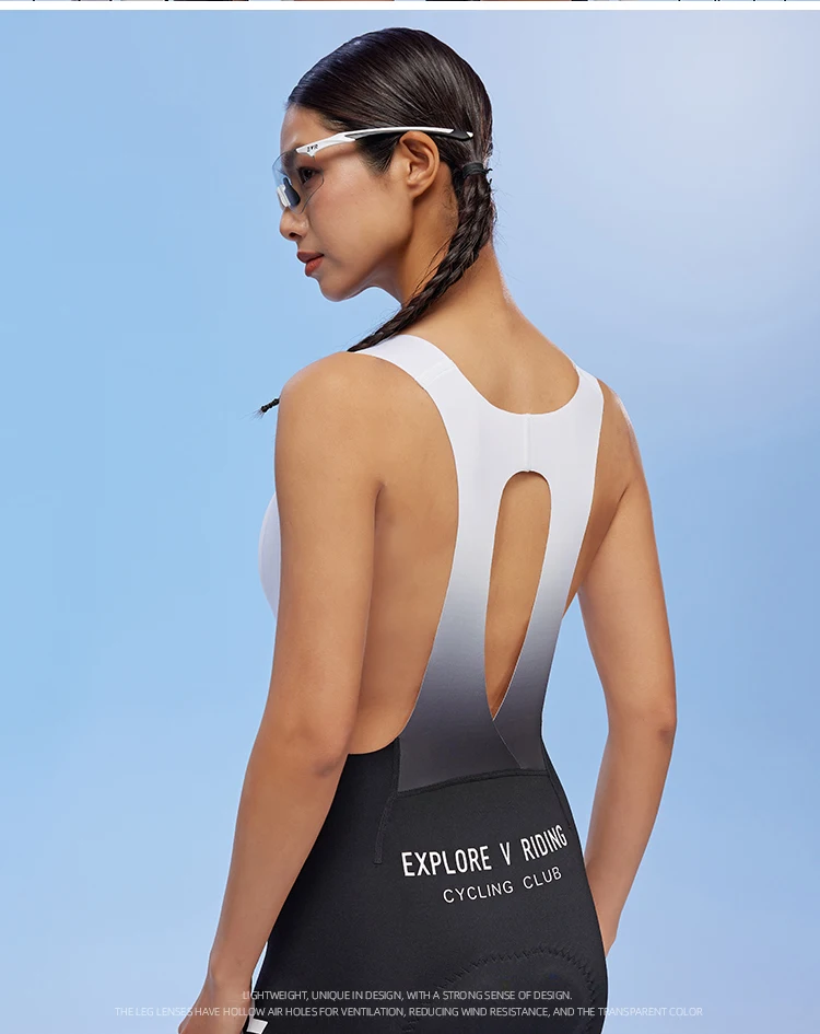 EVR Sommer Damen Radsport-Trägerhose Einteilige Trägerhose mit Doppelpfeil-Design Langstrecken-Schnelltrocknende Radhose – Detail 13