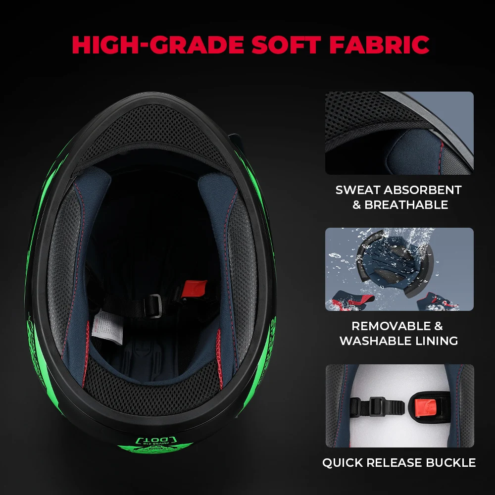 Cat Ear Motorcycle Helmet For Women Full Face Motocross Motorbike Men's Moto Helmet Breathable DOT Certification Girlfriend Gift