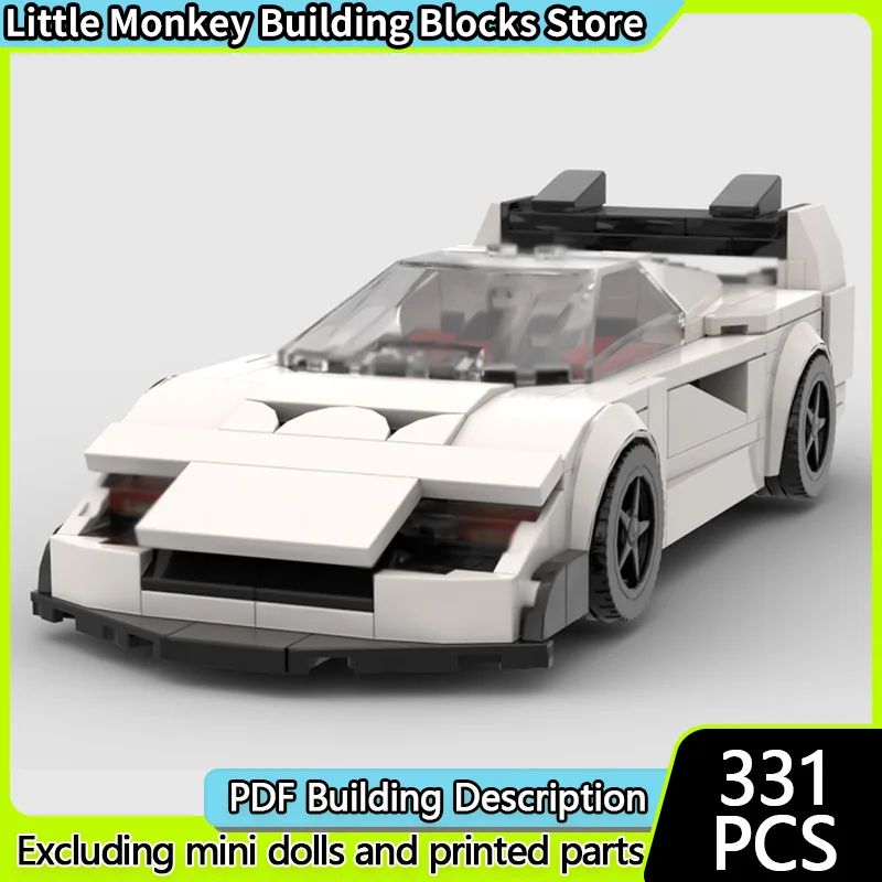 

Speed Racing Car Model MOC Building Bricks F40 LM Top Tier Sports Car Modular Technology Children Holiday Gifts Assemble Toys