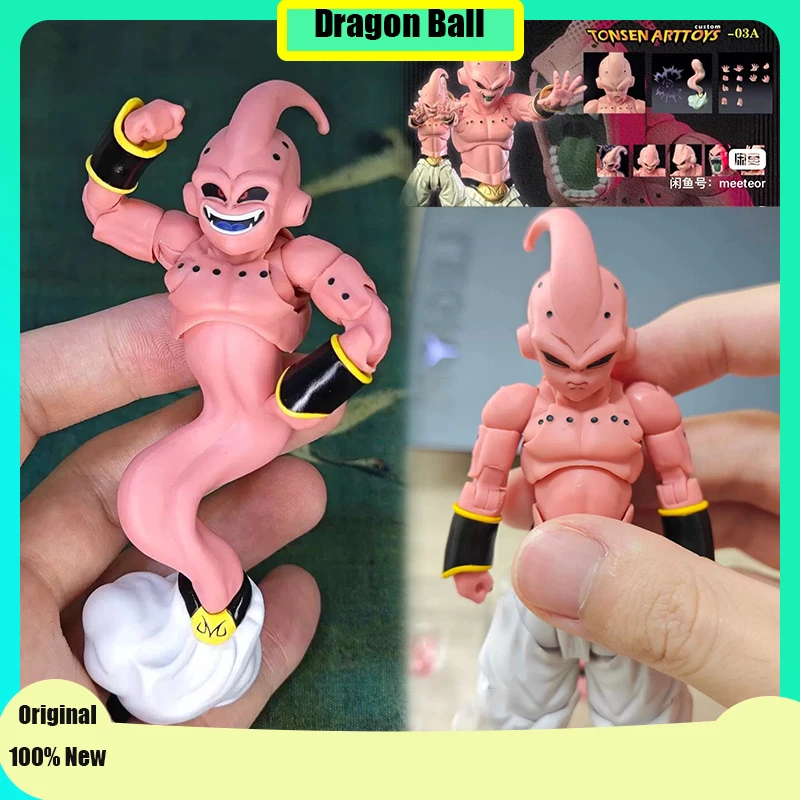 Hot Tonsenarttoys Dragon Ball SHF Adolescent Malevolence  Majin Buu Boo Custom Anime Action Figure Headsculpt Set Model Collecto