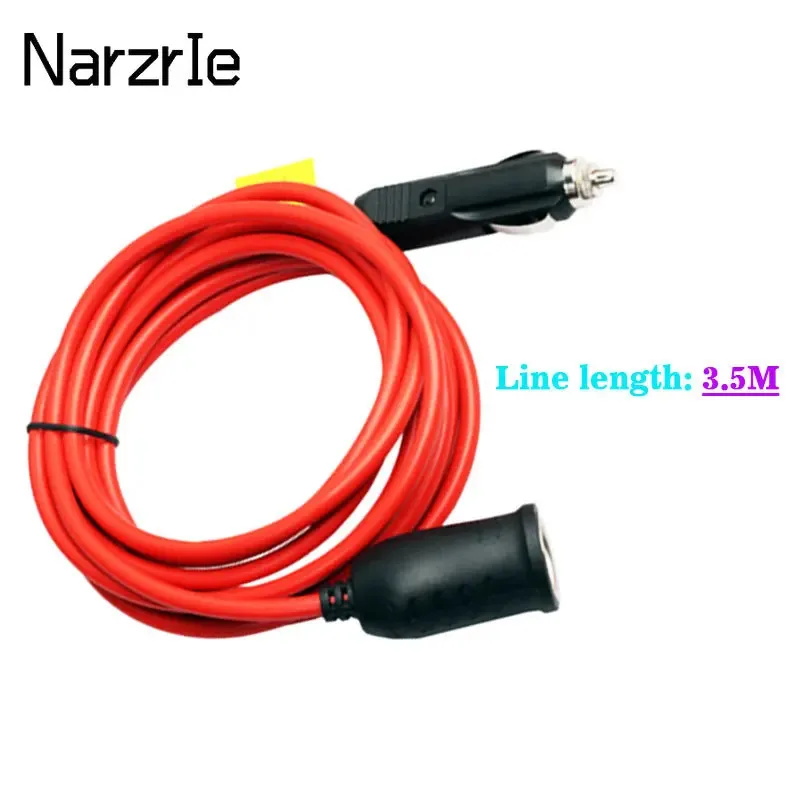 3.6/1.5m 10a cabo de extensão do isqueiro do carro 12v 24v carregador de carro isqueiro plug cabo fêmea soquete adaptador acessórios