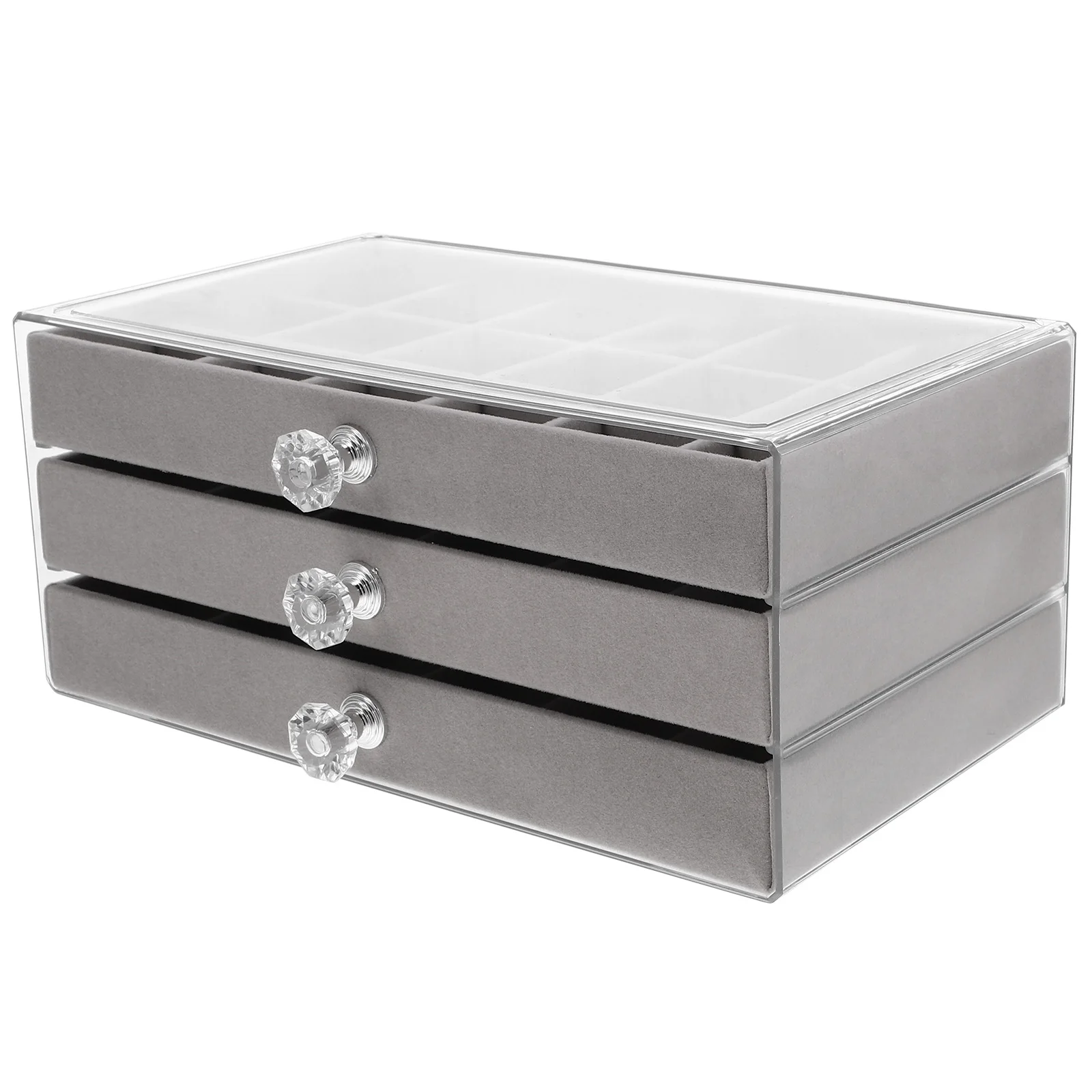 

Jewelry Organizer Box Large Capacity Portable Storage Bracelet Necklace Earrings Rings Display Case Drawer Table