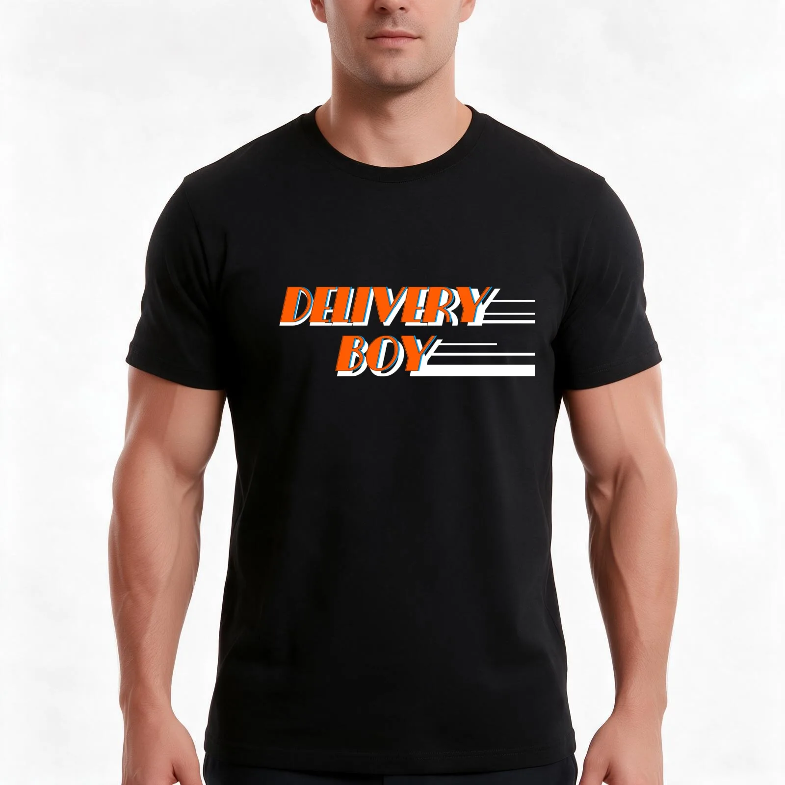 DELIVERY BOY T-Shirt Summer Casual Cotton Tee Oversized Streetwear Tops Vintage Graphic Print Loose Fit Short Sleeve