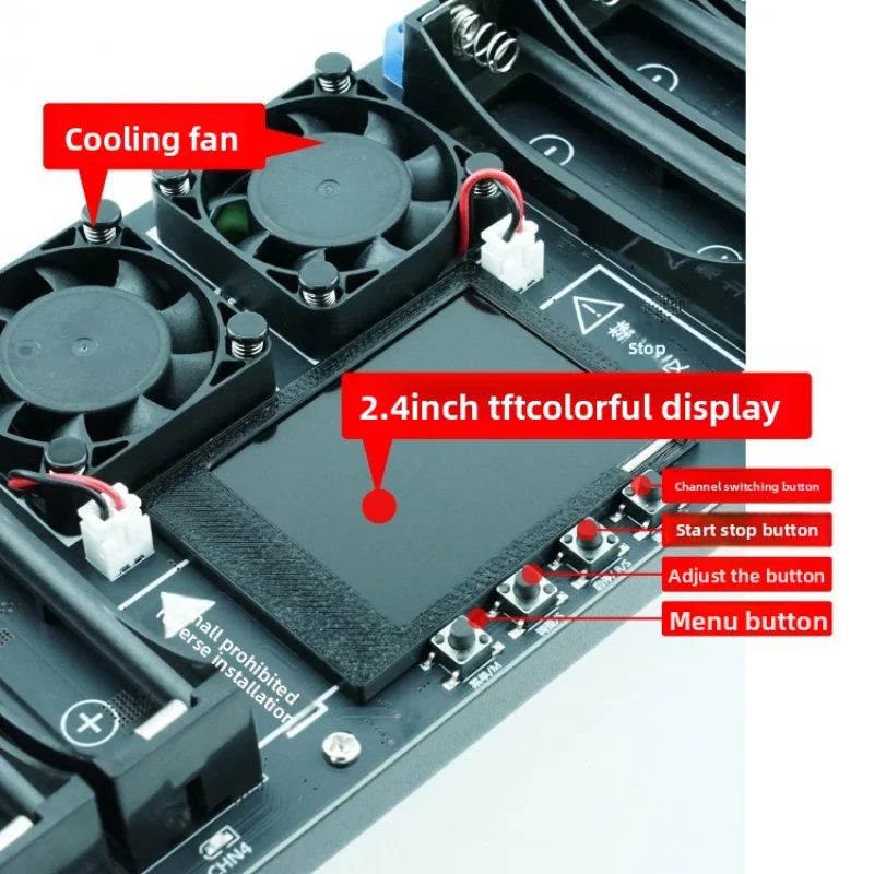 18650Lithium Battery Capacity TesterType-CPort8Channel3.7VLithium Battery Capacity and Internal Resistance Tester