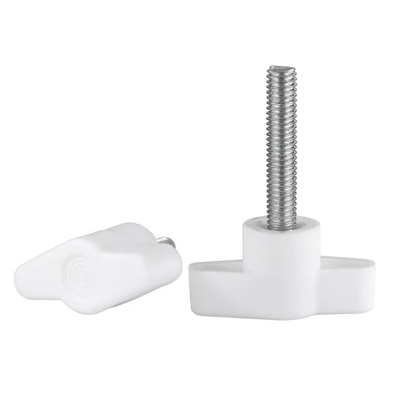 M4 M5 M6 M8 Zinc Plated/304 Stainless Steel T Type White Plastic Head Handle Thumb Screw Bakelite Bolt Butterfly Hand Knob Screw view 3