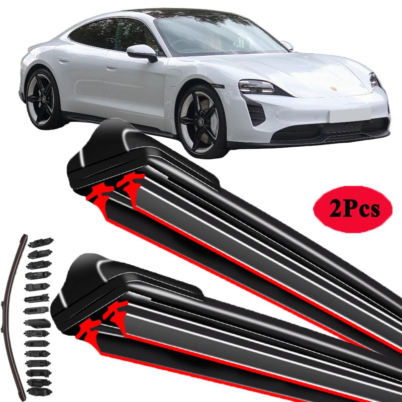 

For PORSCHE Taycan 2019-2024 Car Windshield Wiper Blade Front Windscreen Brushes Washer Accessories Cleaning Replacement Parts