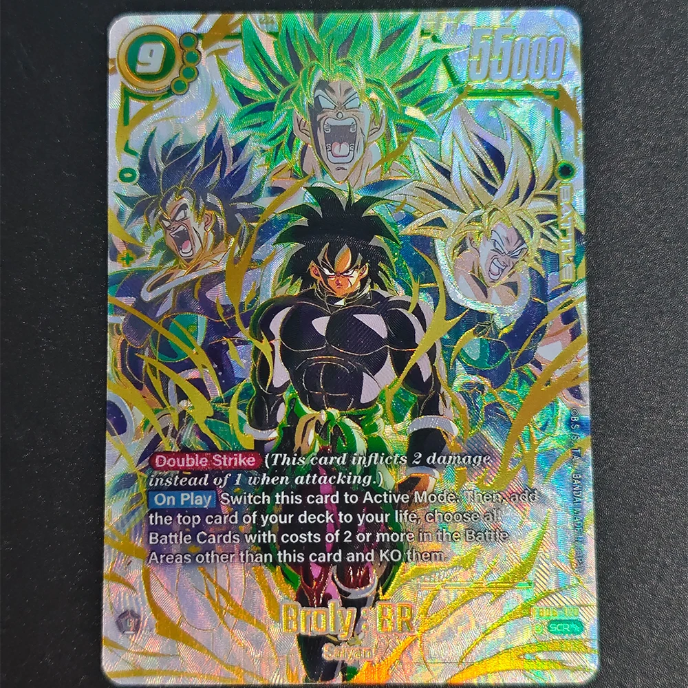 

3 дизайна Коллекционная карта аниме Son Goku FB05-119 Manga Booster 01 SER Alternate Art Broly Рефрактивная цветная флэш-карта на английском языке