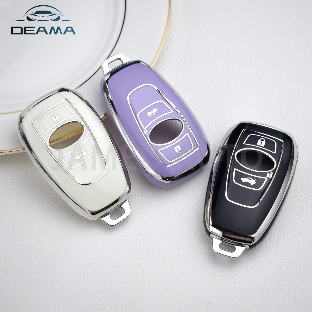 3 Buttons TPU Key Case Fob for Subaru XV BRZ WRX Legacy Impreza Forester Levorg Keyless Remote Key Cover Shell 2017 - 2023